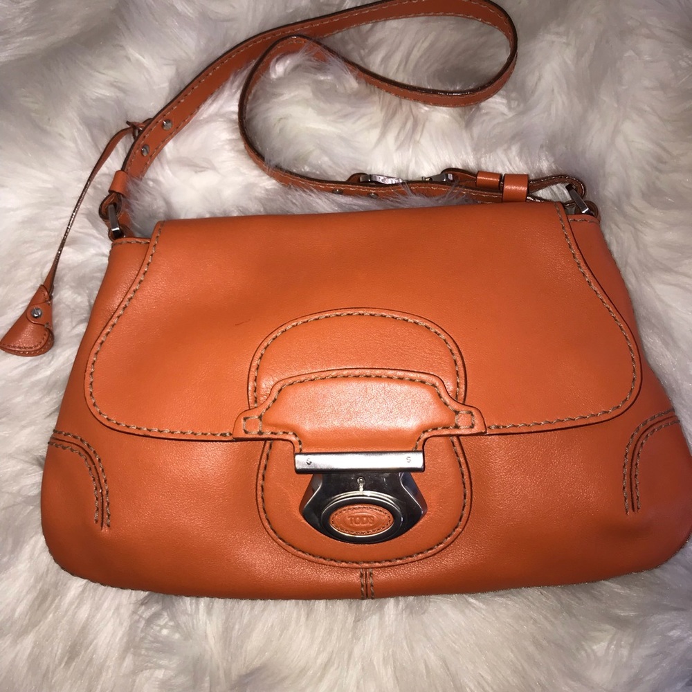 Orange Tod’s purse